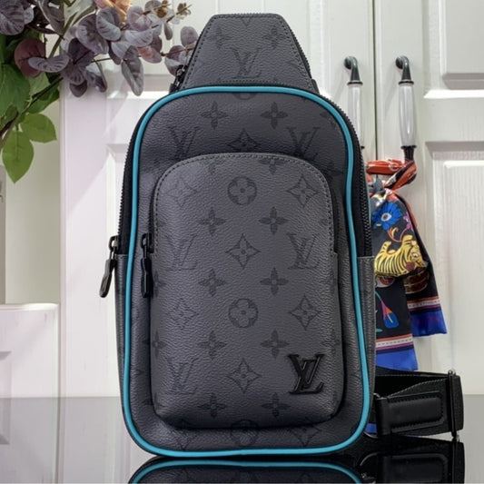 Super Vip 1:1 – Louis Vuitton Avenue Slingbag PM Bag Monogram Eclipse Revers Turquoise 20Cm M11703