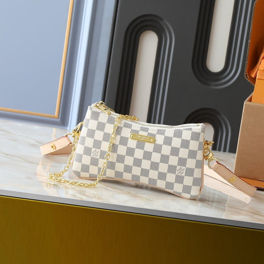 Super Vip 1:1 – Louis Vuitton Liv Pochette Damier Azur 24Cm