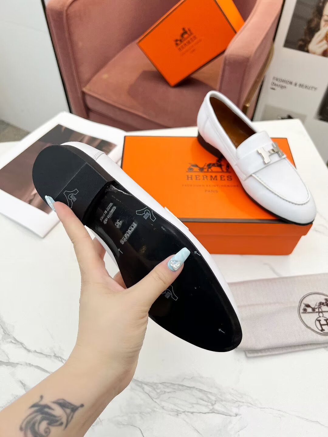 PARIS LOAFER SNOW CALFSKIN - 35