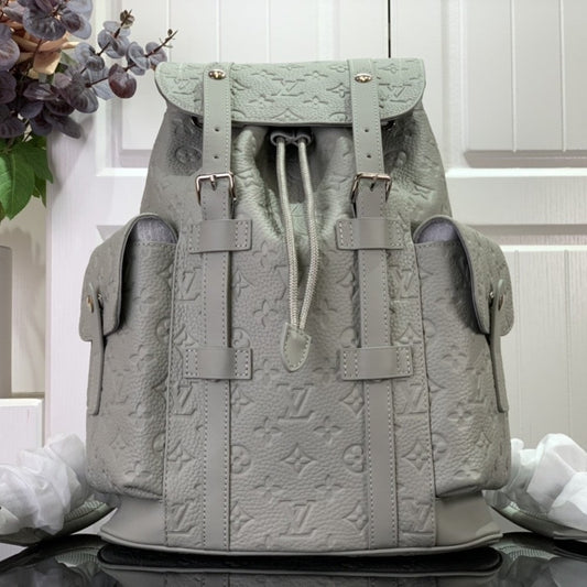 Louis Vuitton Christopher Backpack Khaki Grey 48cm M23146