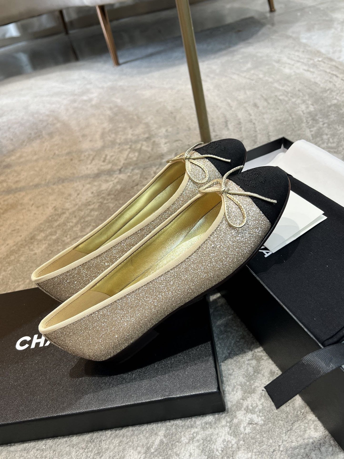 ballet flats yellow tweed - 35