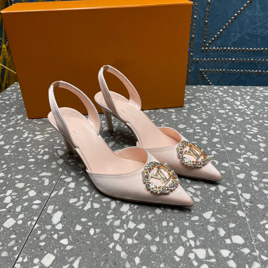 LV MET SLINGBACK PUMP BEIGE - 35