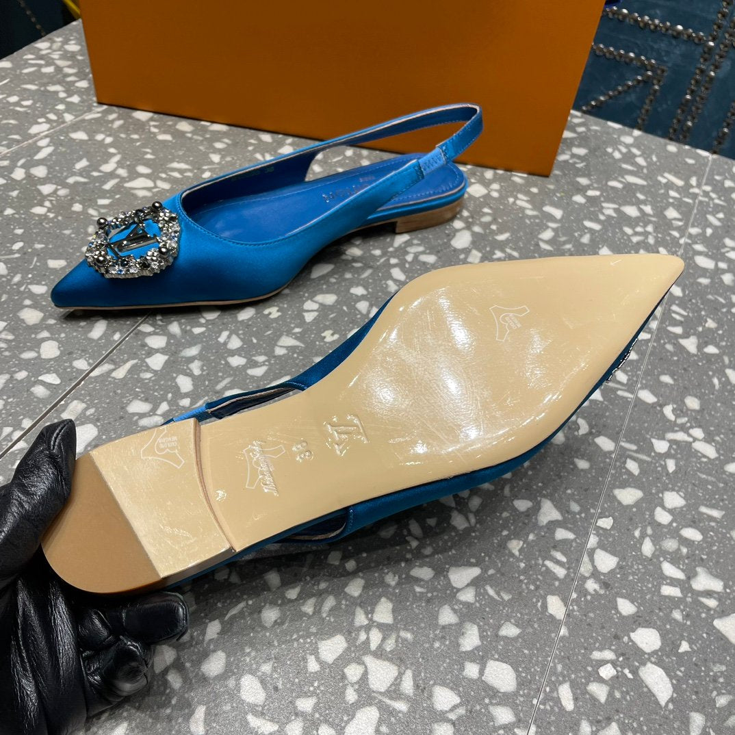 LV MET SLINGBACK BALLERINA BLUE - 35