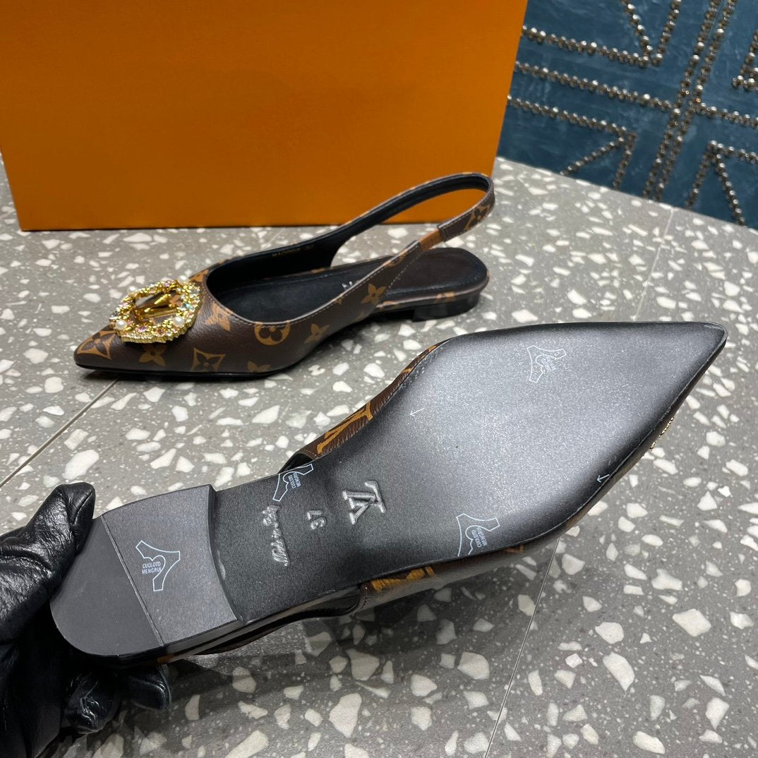 LV MET SLINGBACK BALLERINA MONOGRAM - 35