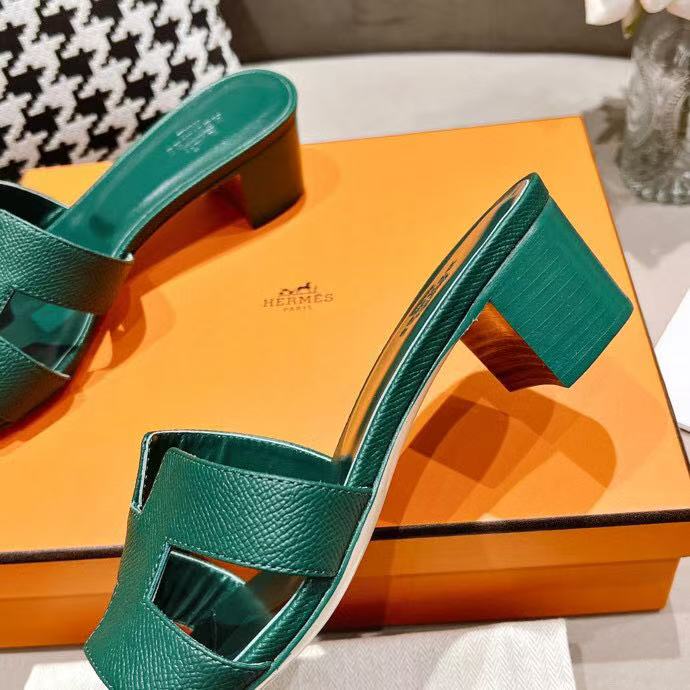0ASIS SANDAL EPSOM CALFSKIN DARK GREEN - 35