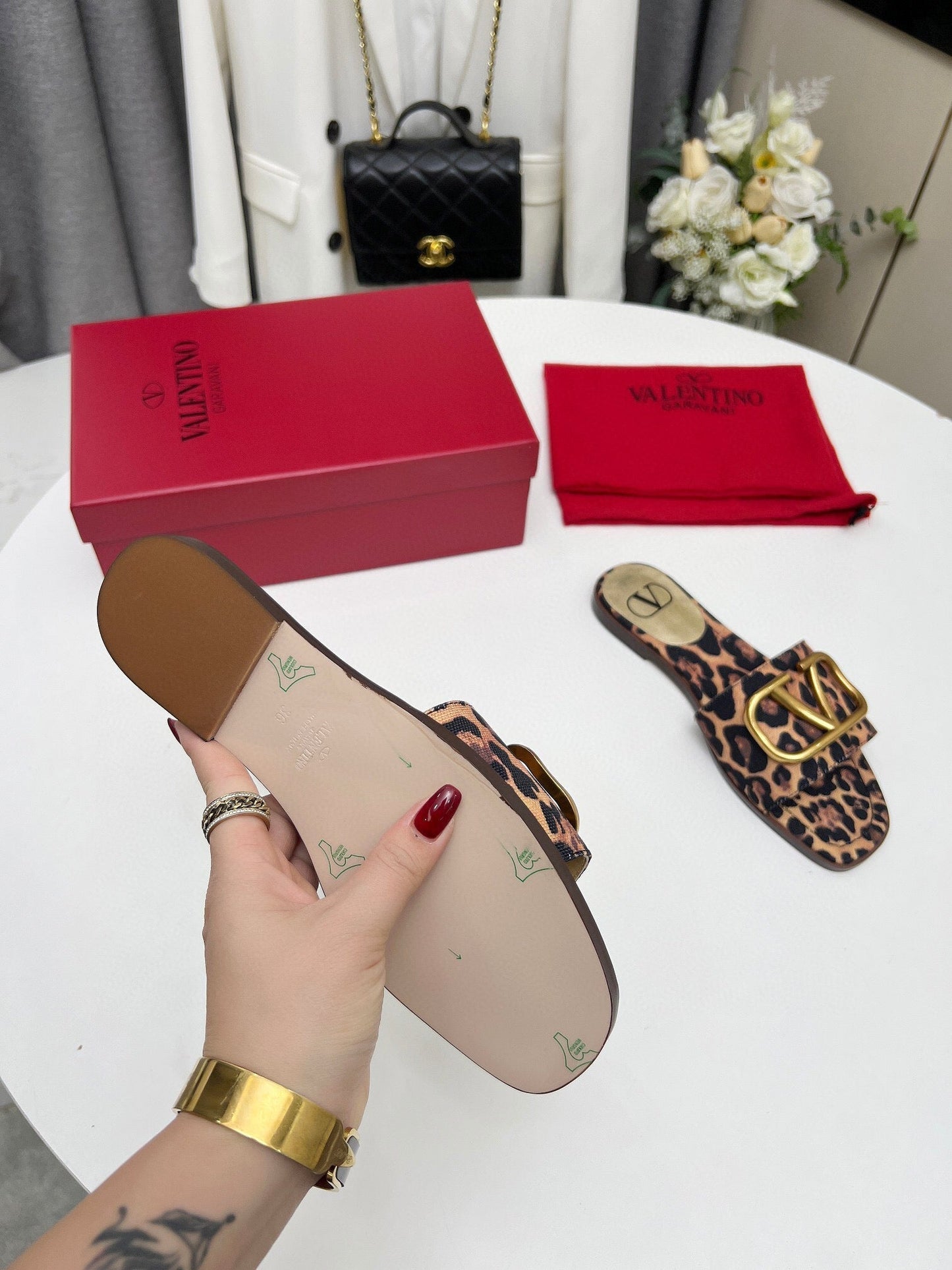 LEOPARD FLAT SLIDE GHW - 35