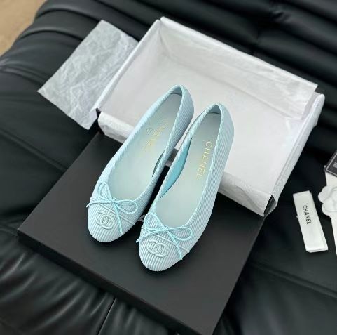 CC BALLET FLATS IN BABY BLUE FABRIC - 35