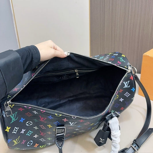 Louis Vuitton X Takashi Murakami Keepall Bandoulière Black Multicolored 45cm M13745