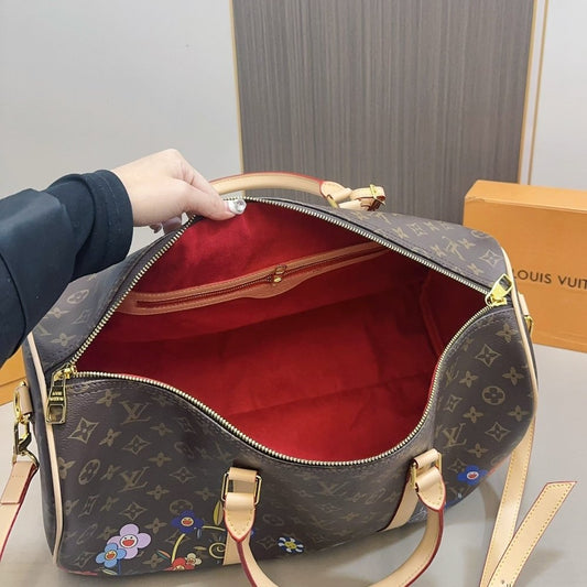 Louis Vuitton X Takashi Murakami Keepall Bandouliere Brown 45cm M14182