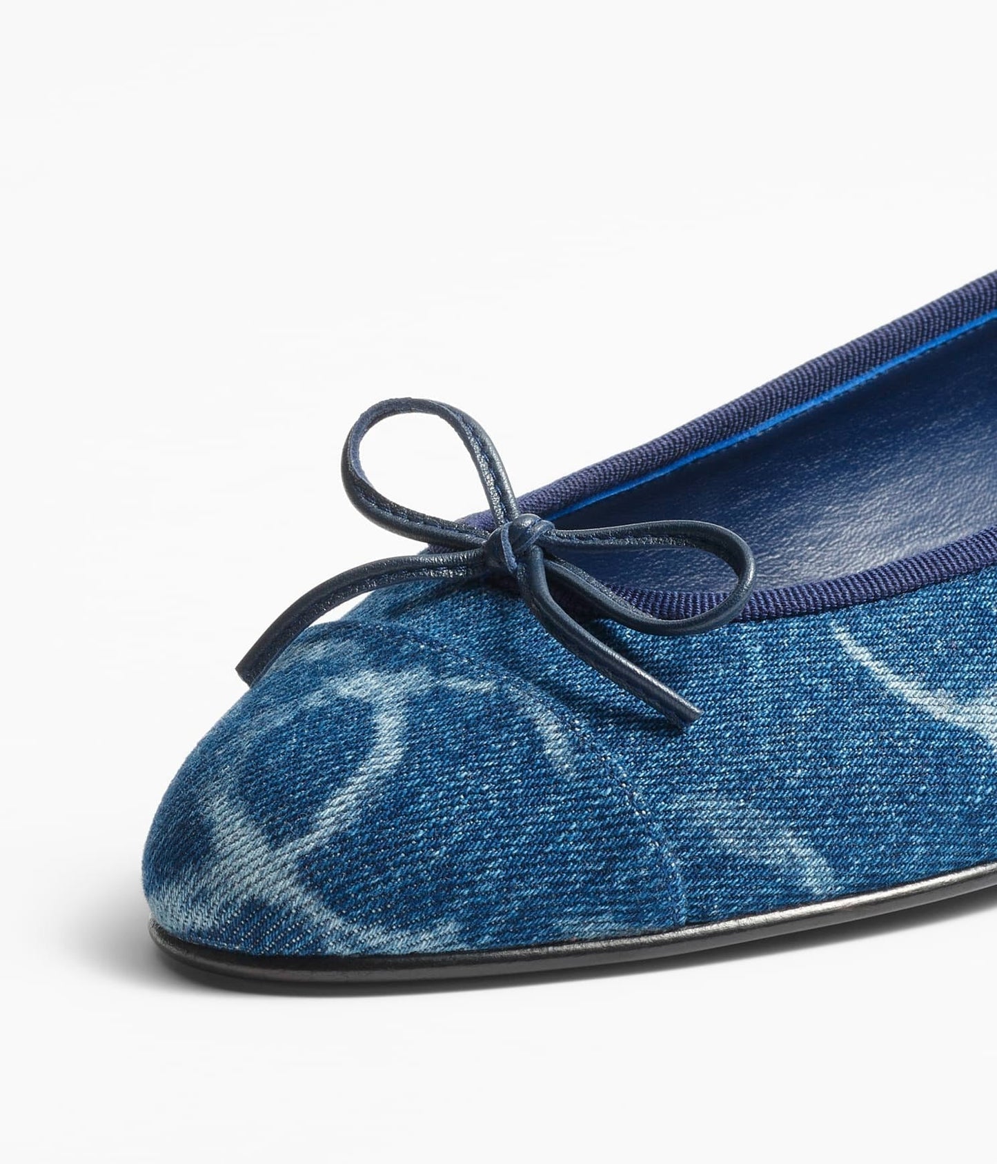 BALLET FLATS DARK BLUE WHITE DENIM - 35