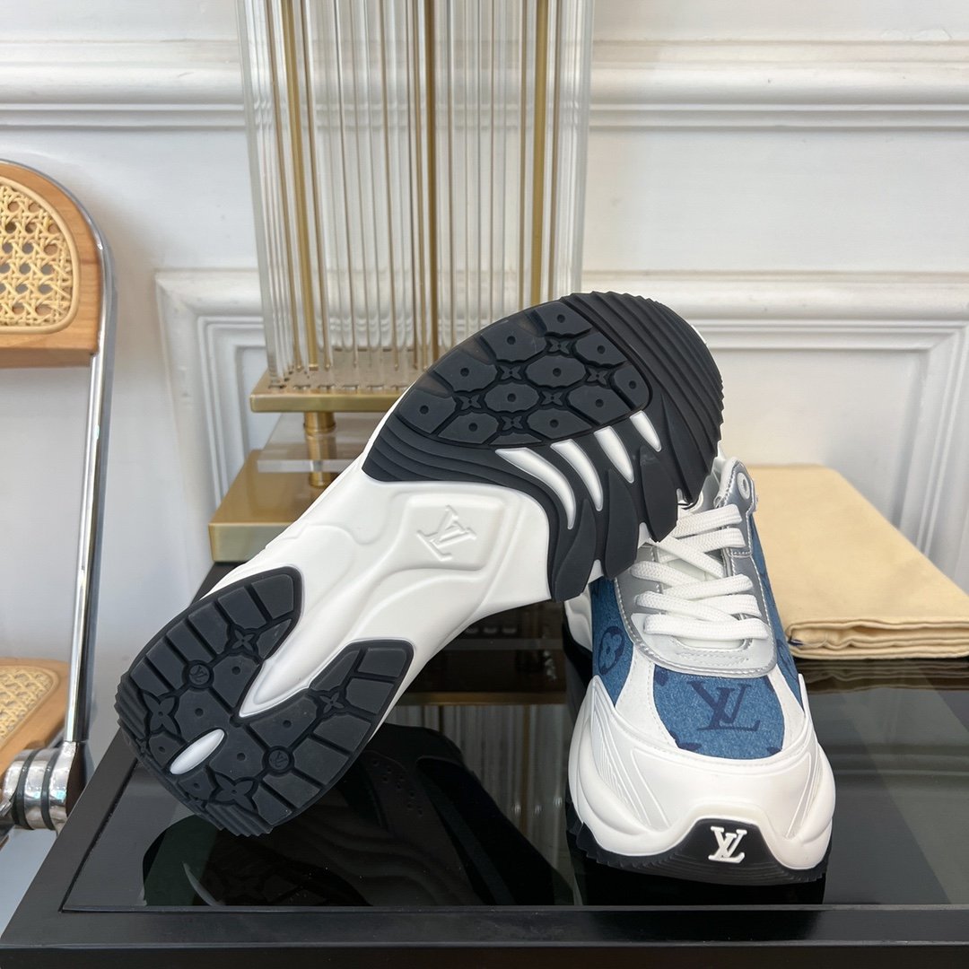 LV RUN 55 SNEAKER BLUE GRAY - 35