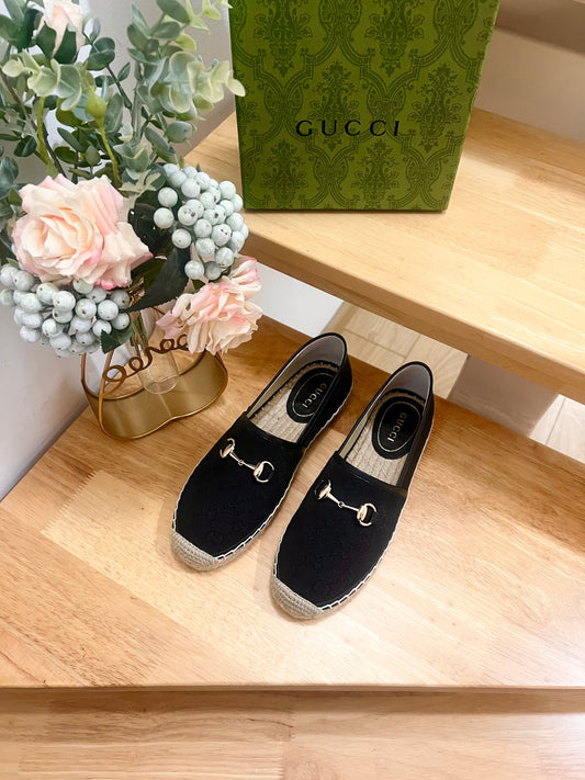 WOMEN'S ESPADRILLE WITH HORSEBIT IN BLACK CANVAS - 36