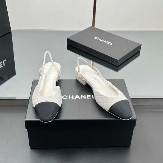 CC SLINGBACK 25S 25 ММ З БІЛОЇ ЗАМШІ ТА КРИСТАЛІВ - 35