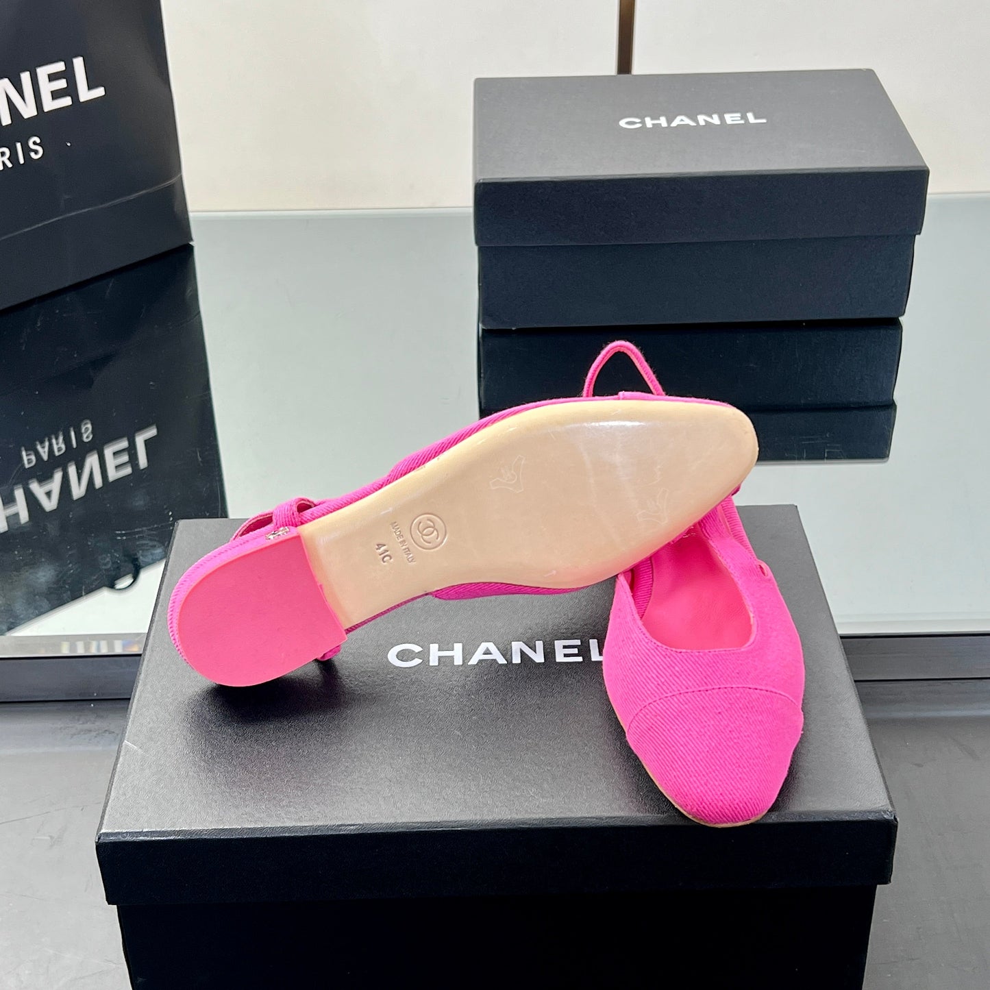 CC SLINGBACK 25S 25 MM IN PINK FABRIC - 35