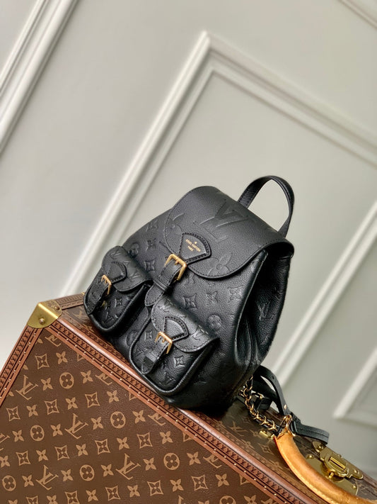 РЮКЗАК BACKPACK 22 З ЧОРНОЇ МОНОГРАМНОЇ ШКІРИ EMPREINTE