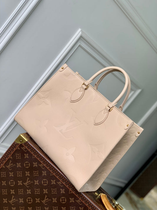 ONTHEGO MM 35 IN BLUSH PINK MONOGRAM CALFSKIN