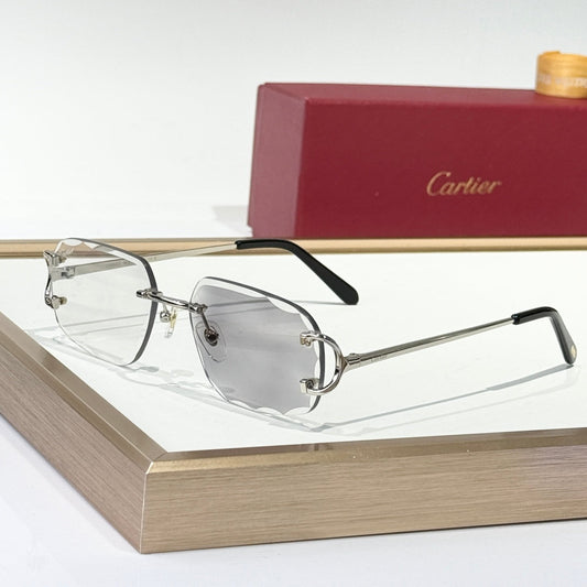 PHOTOCHROMIC LENSES C DE SQUARE FRAME SUNGLASSES CT0093O IN METAL - Yellow