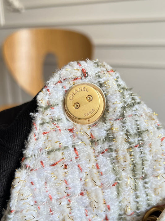 Сумка CHANEL 25S HOBO BAG 40 з різнокольорового твіду із золотистою фурнітурою