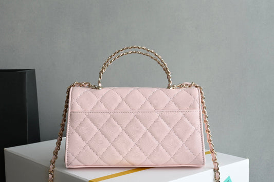 CHANEL 25S KELLY 18 СМ ЗІ СВІТЛО-РОЖЕВОЇ ОВЕЧОЇ ШКІРИ