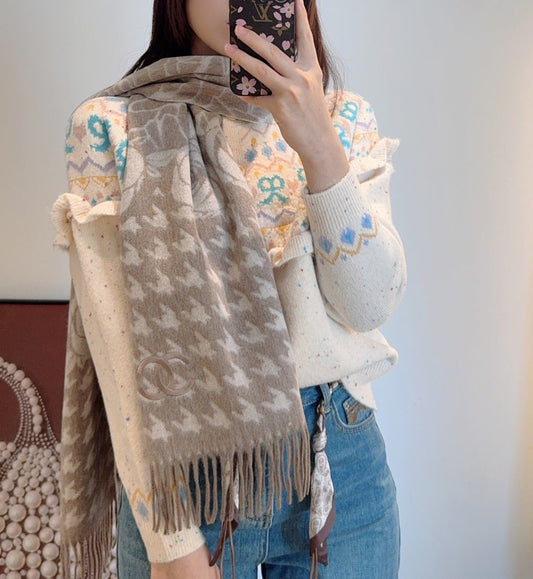 ШАРФ CHANEL 25S 180 СМ З КАШМІРУ 942936