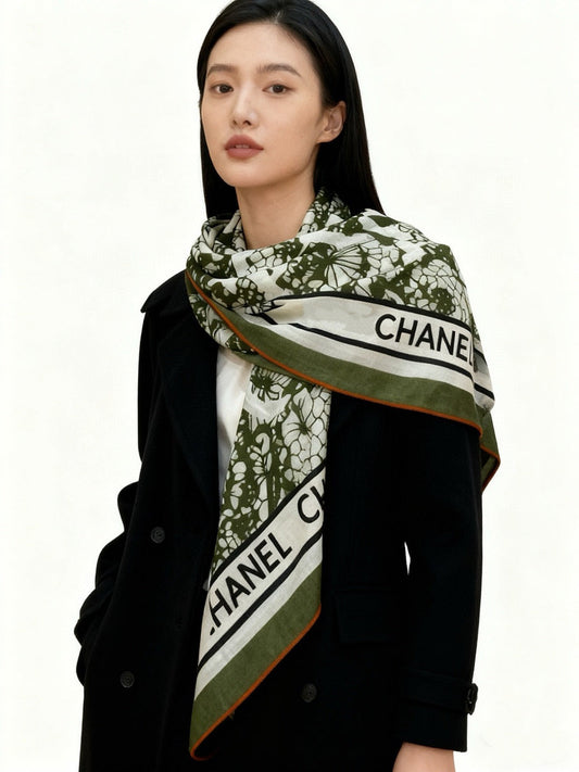 ШАРФ CHANEL 25S 135 СМ З КАШМІРУ ТА ШОВКУ 943314