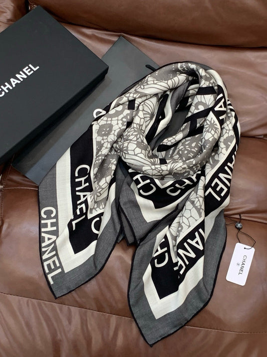 ШАРФ CHANEL 25S 135 СМ З КАШМІРУ ТА ШОВКУ 943319