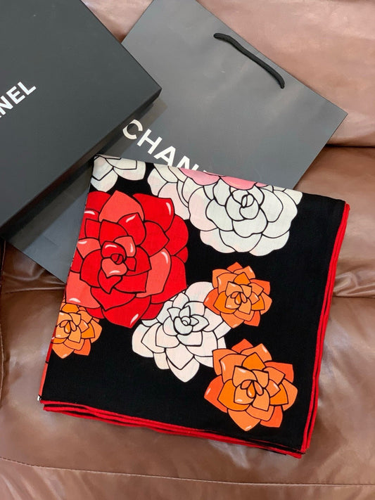 CHANEL ШАРФ 25S 140 СМ КАШЕМІР ШОВК 943622