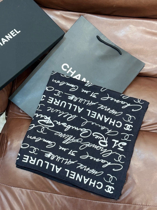 ШАРФ CHANEL 25S 135 СМ З КАШЕМІРУ ТА ШОВКУ 943692