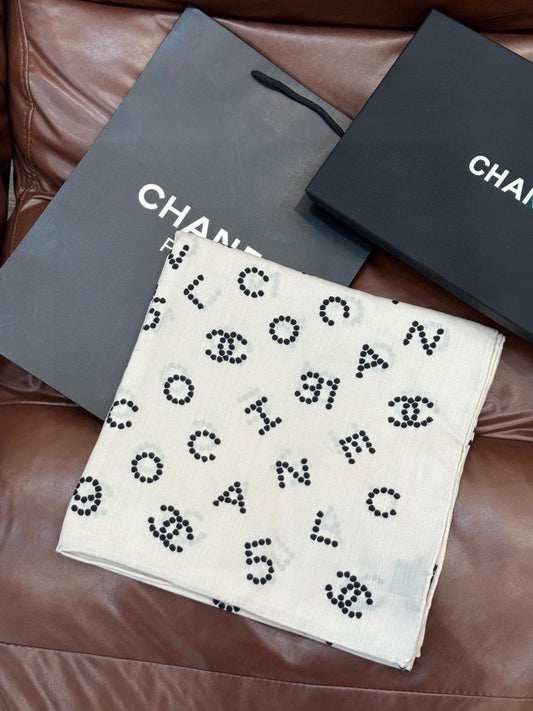 ШАРФ CHANEL 25S 135 СМ З КАШЕМІРУ ТА ШОВКУ 943695