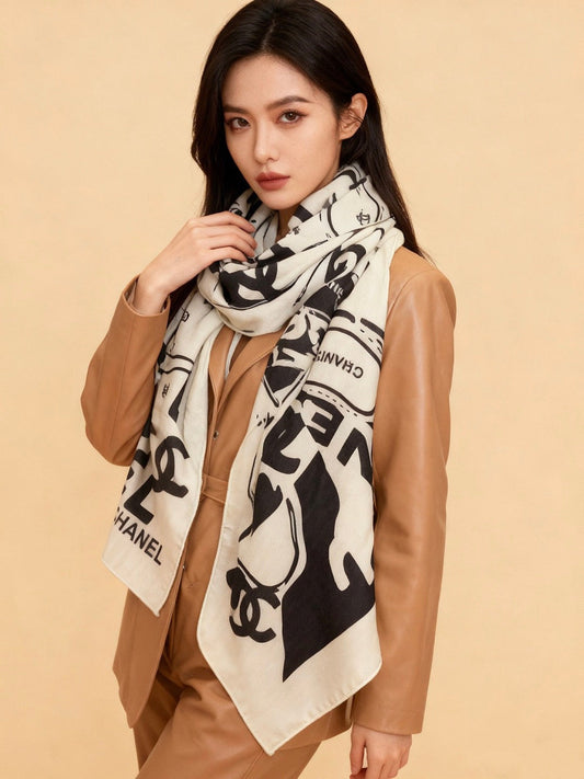 ШАРФ CHANEL 25S 135 З КАШМІРУ 991695