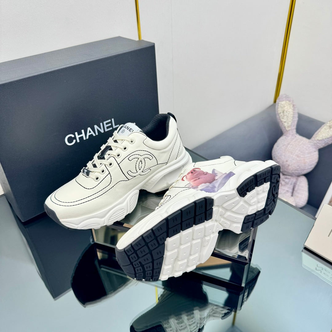 TRAINERS SNEAKER IN WHITE CALFSKIN WITH STICKER 238627 - 35