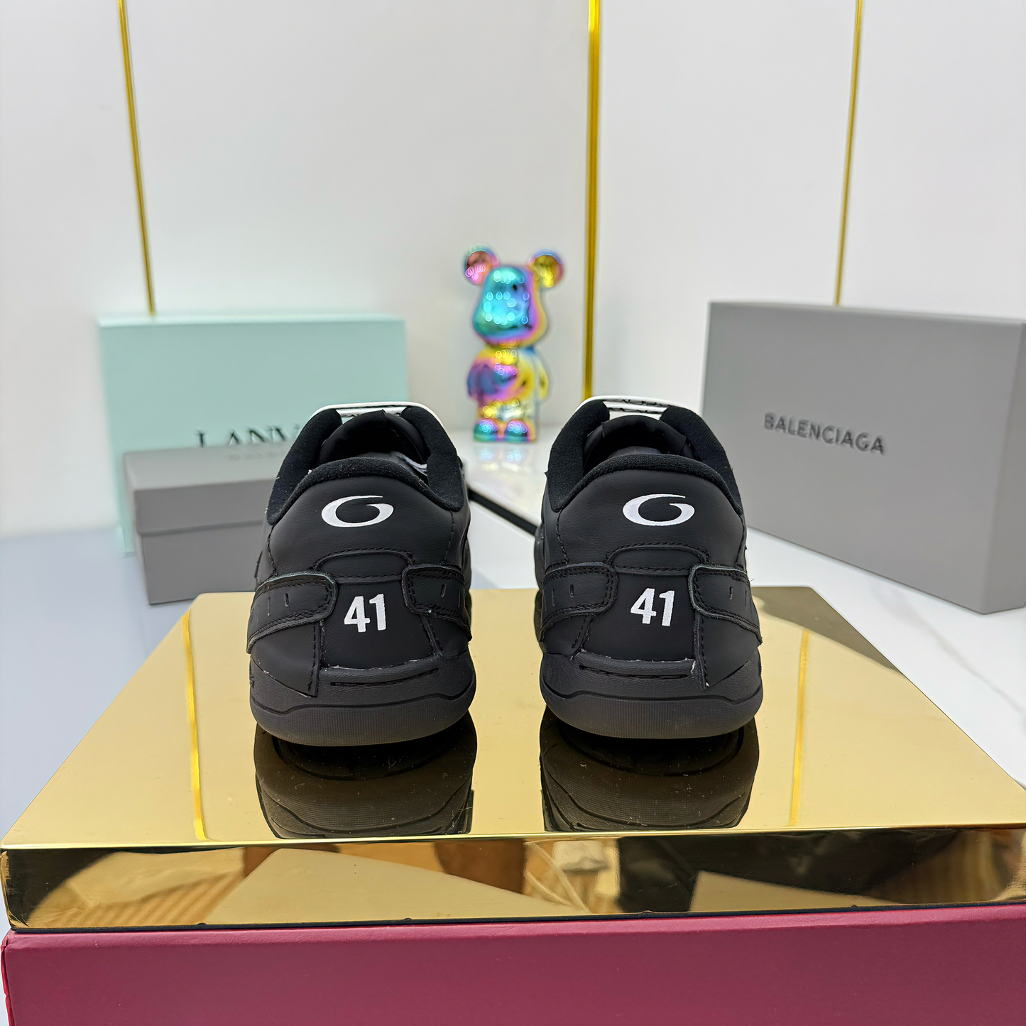 BALENCIAGA 25S SNEAKERS IN BLACK LEATHER - 35