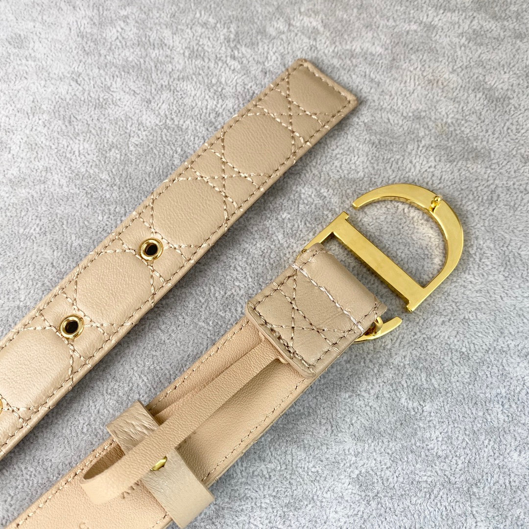 DIOR 25S BELT 30 MM IN BEIGE CALFSKIN 564811 - 30