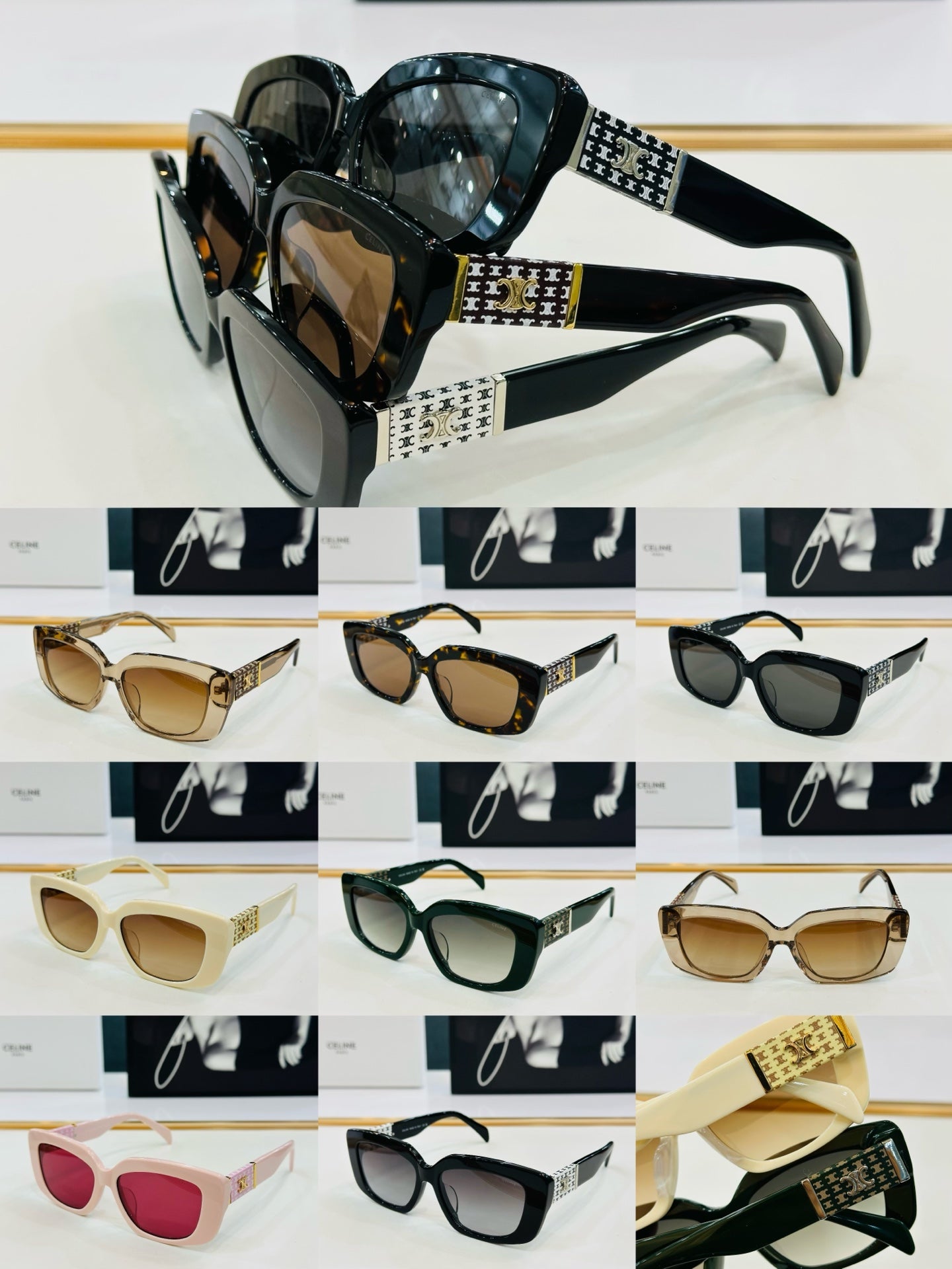 TRIOMPHE SUNGLASS CL40168U IN ACETATE - Havana