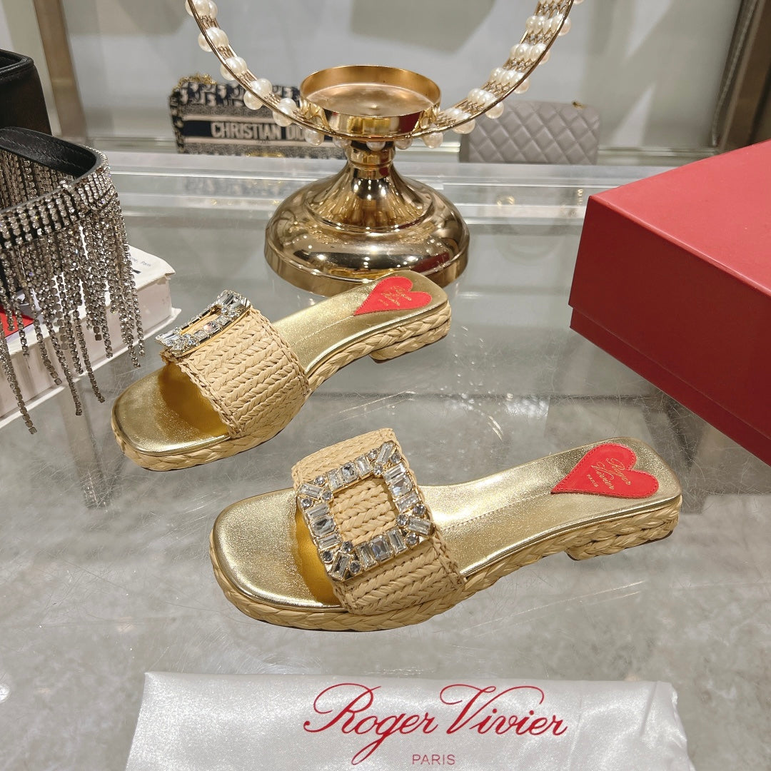ESPADRILLES MULES IN BEIGE RAFFIA - 35