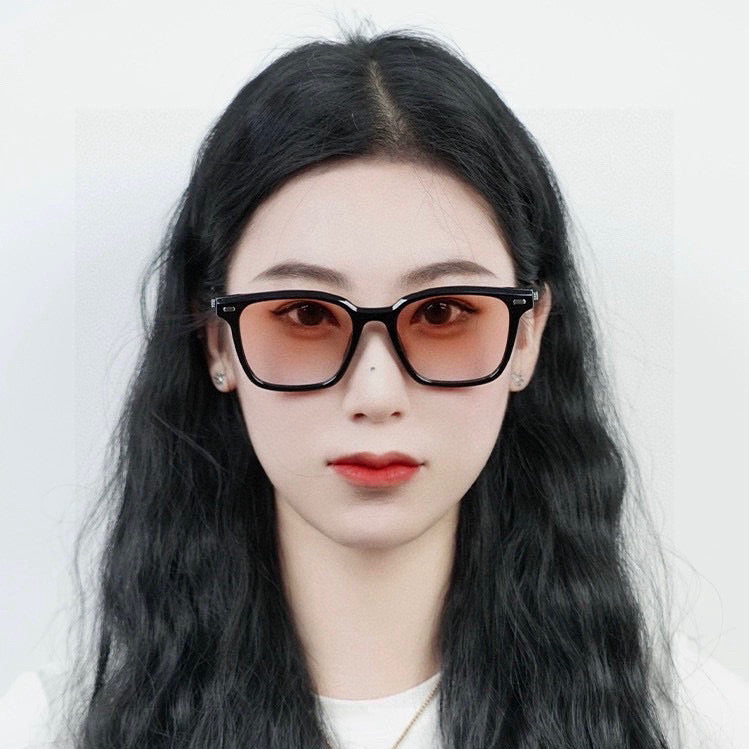 SQUARE FRAME SUNGLASSES G55501 IN ACETATE - Black
