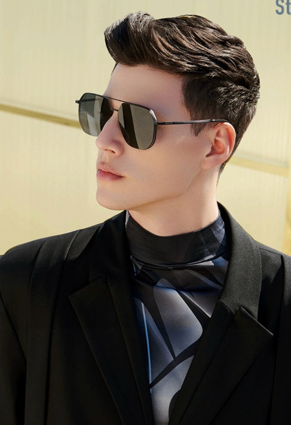 NAVIGATOR FRAME SUNGLASSES G8226 IN METAL - Black