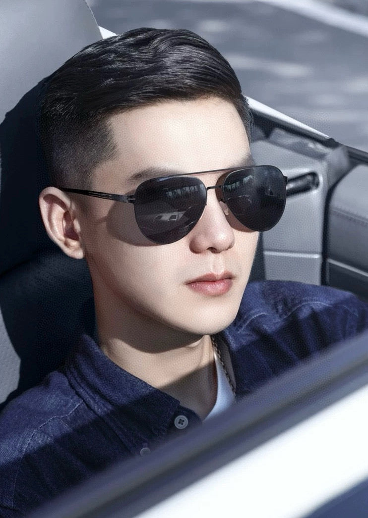 AVIATOR FRAME SUNGLASSES G139 IN METAL - Black