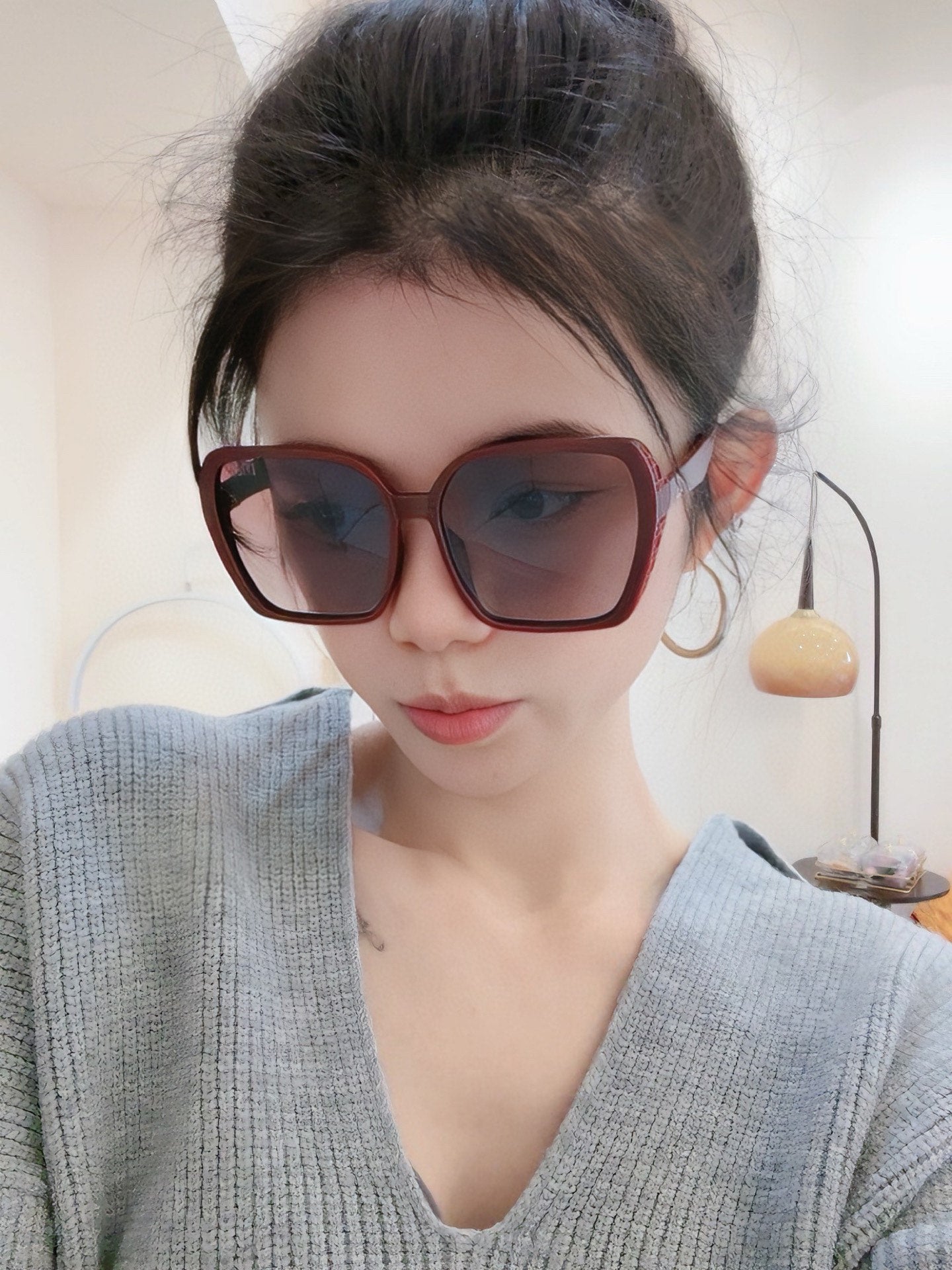 MONTAIGNE SUNGLASS D7732 IN BROWN ACETATE - Small