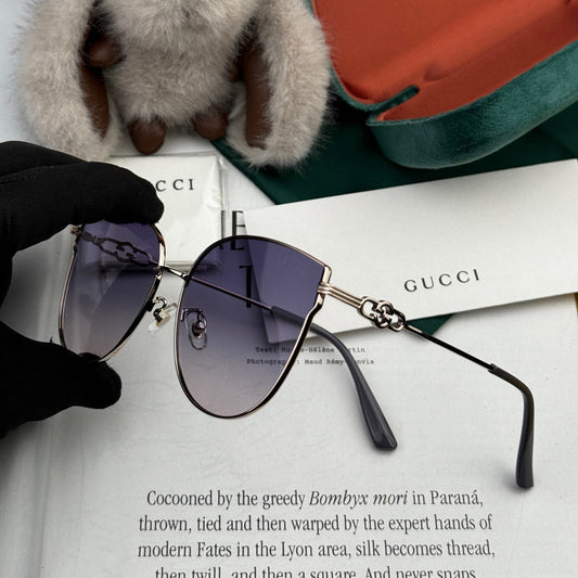 BUTTERFLY FRAME SUNGLASSES G3635 IN METAL - Gradient smoke