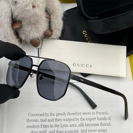 NAVIGATOR FRAME SUNGLASSES 0228 IN METAL - Dark grey