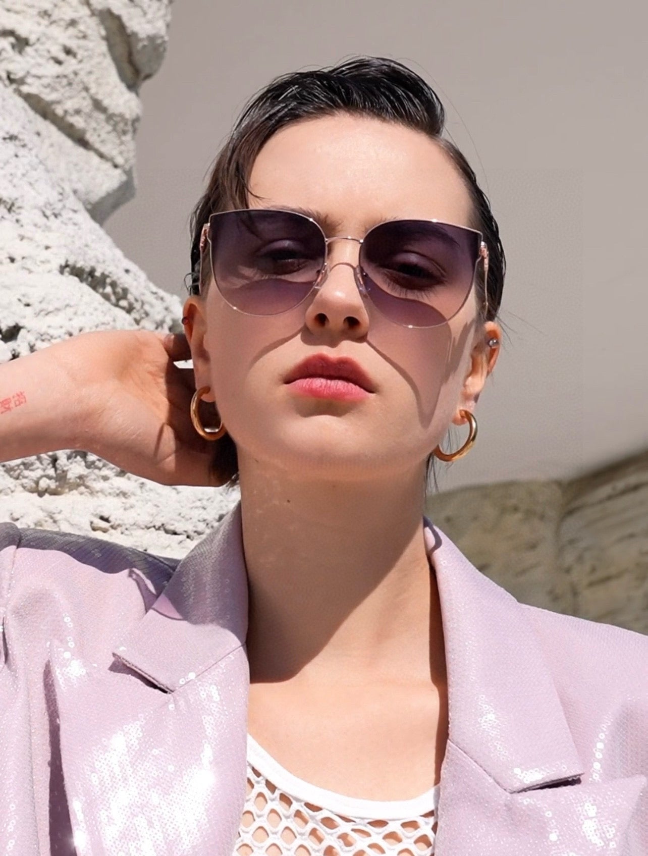 MONTAIGNE SUNGLASS CD4311 IN METAL - Black
