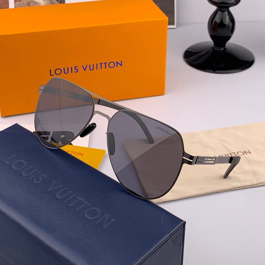 PILOT SUNGLASSES L186 IN METAL - Black