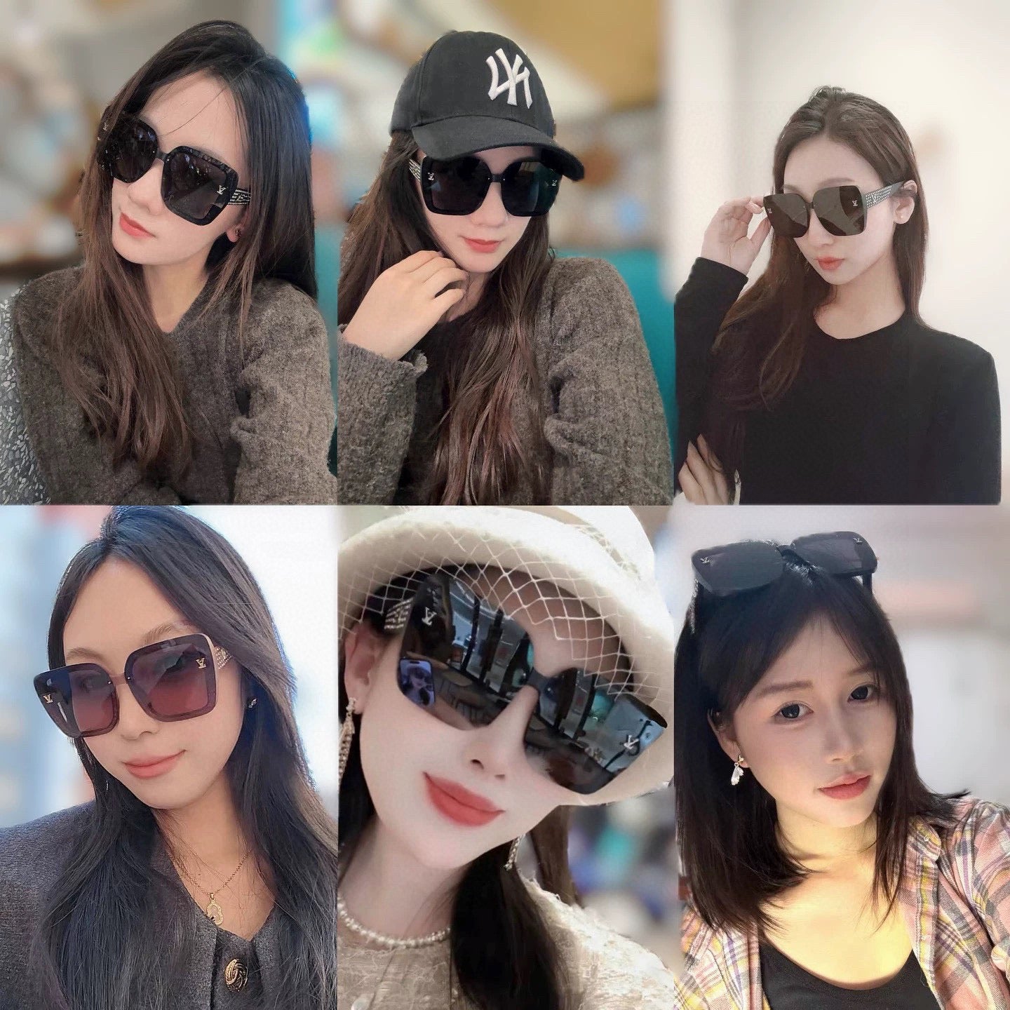 SQUARE JEWEL SUNGLASS L2990 IN ACETATE FRAME - Black