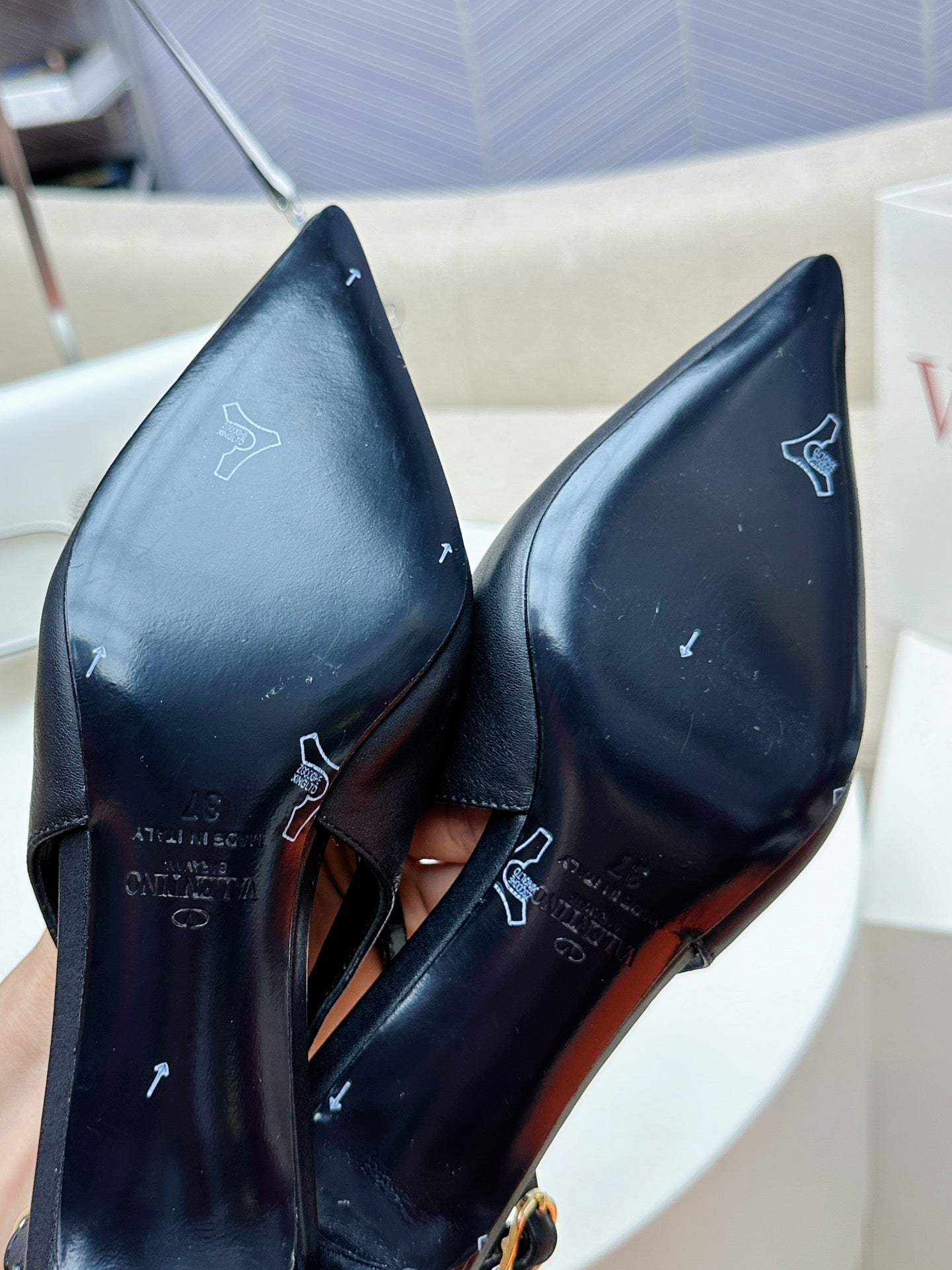HIGH SLINGBACK 60MM IN BLACK CALFSKIN - 34