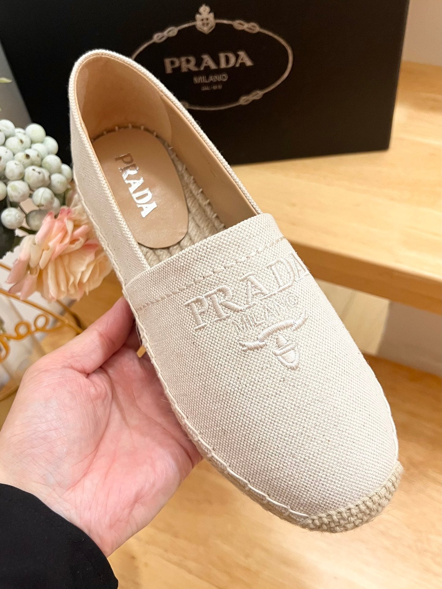 pra espadrilles beige canvas - 35