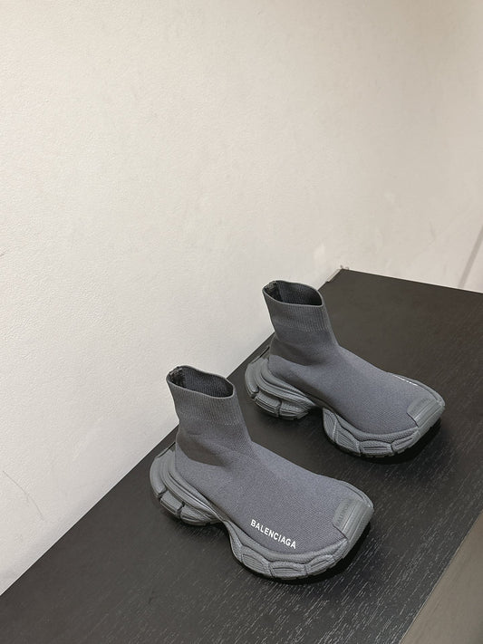 BALENCIAGA 25S SPEED TRAINER SNEAKERS 55 MM IN DARK GREY KNIT - 35