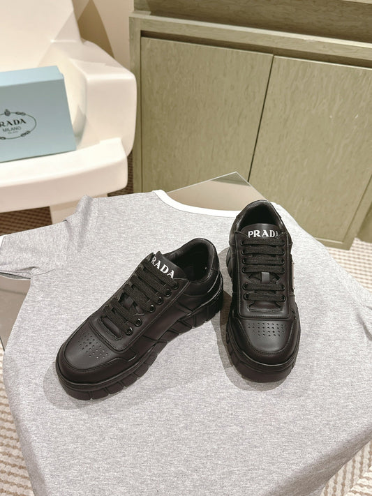 PRA FLATFORM SNEAKERS BLACK CALFSKIN - 35