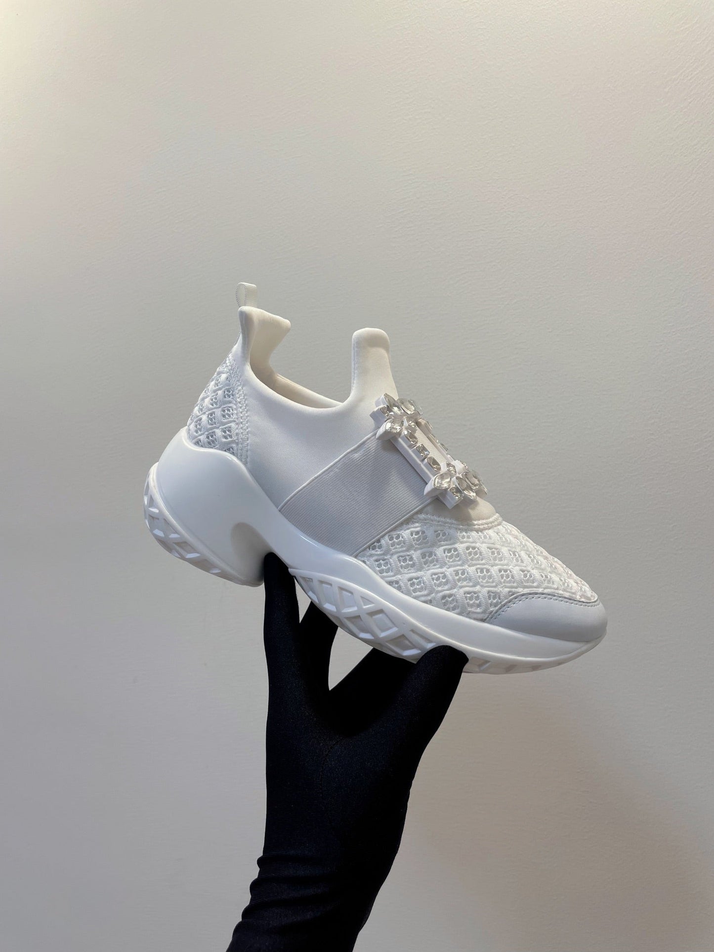 VIV' RUN SNEAKERS IN WHITE TECHNICAL FABRICS TRASS BUCKLE - 35