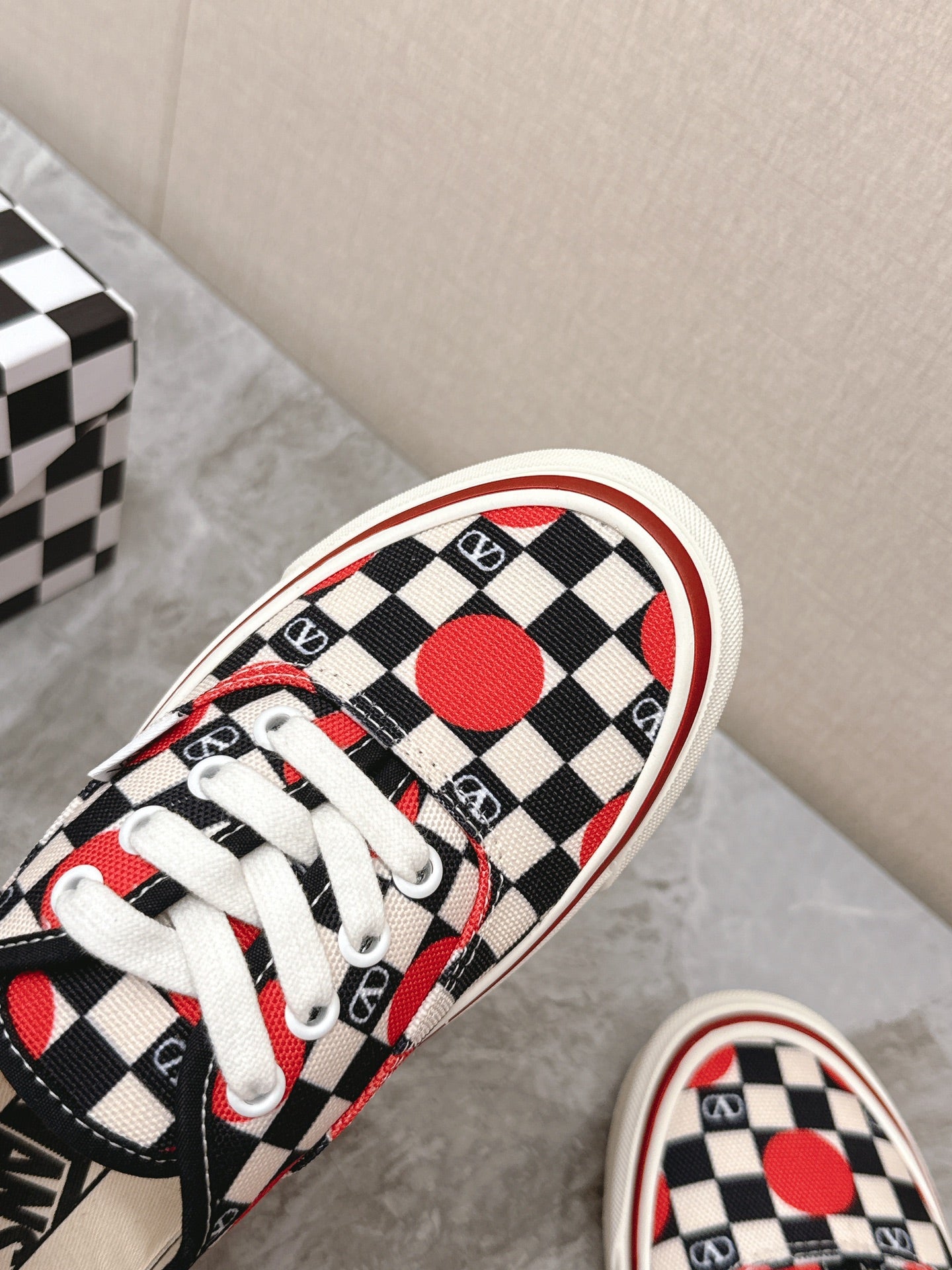 VALENTINO 25S GARAVANI X VANS SNEAKERS IN MULTICOLOR CANVAS - 35